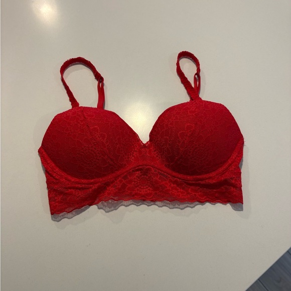 Victoria's Secret Other - Victoria's Secret Pink Vibrant Red Lace Bralette size small